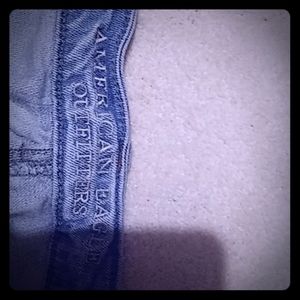 Womens very distressed light denim American Eagle